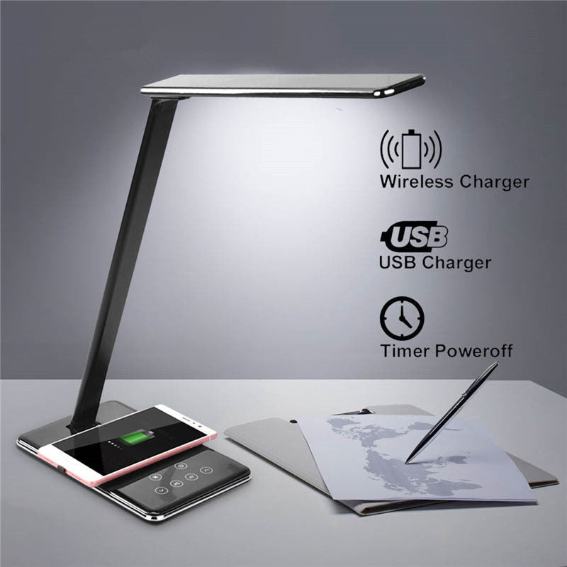 Foldable Wireless Charging LED Desk Lamp with Eye Protection