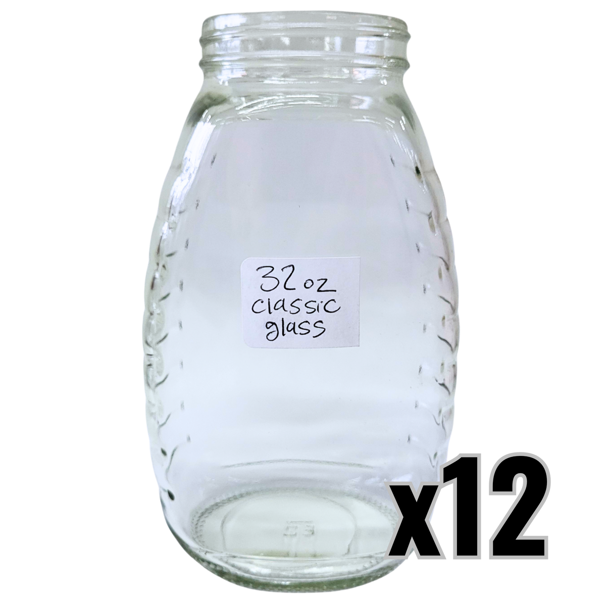 32 oz Glass Classic Honey Jars