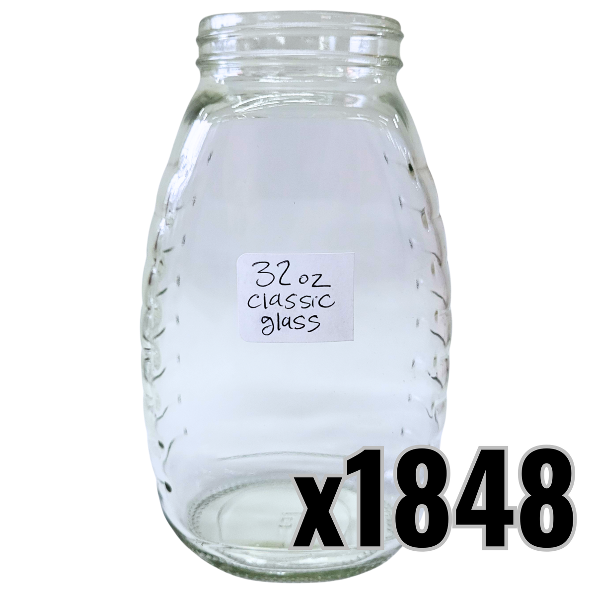 32 oz Glass Classic Honey Jars