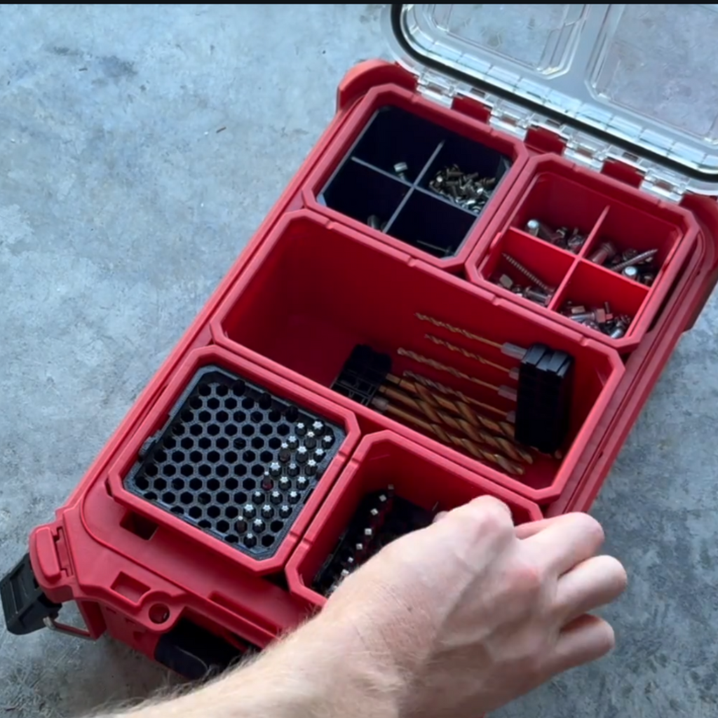 Milwaukee PACKOUT Deep Organizer Stacking Hex Bit Bins