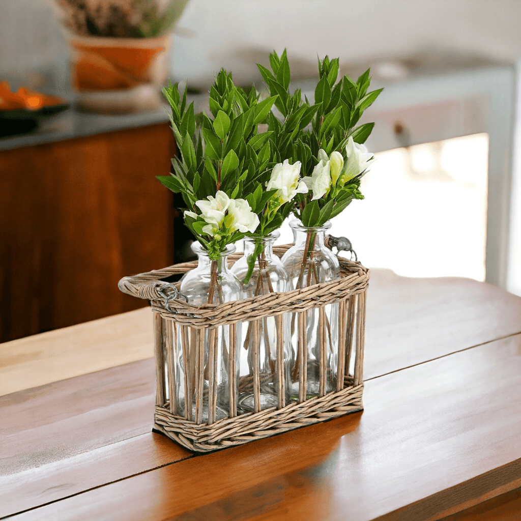 Willow Wrapped Vases