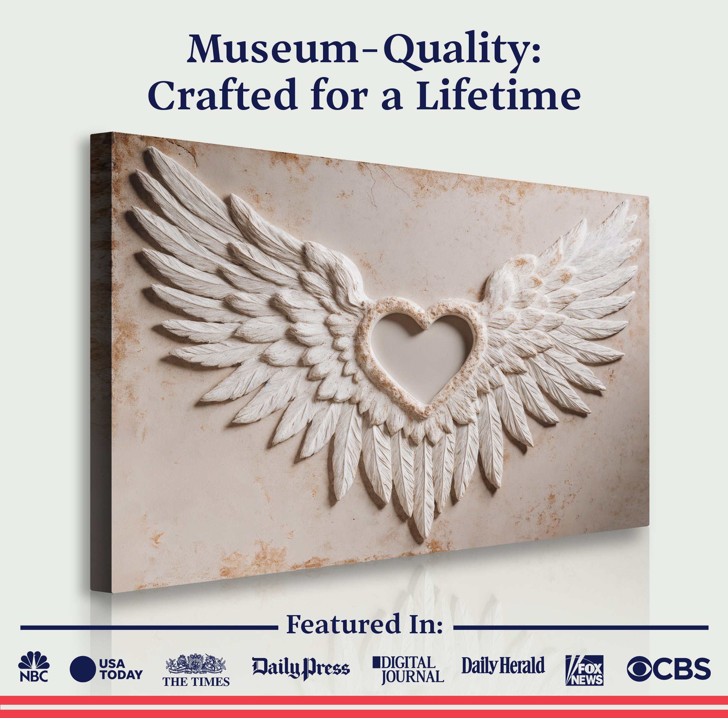Wings of Love Abstract Wall Art II
