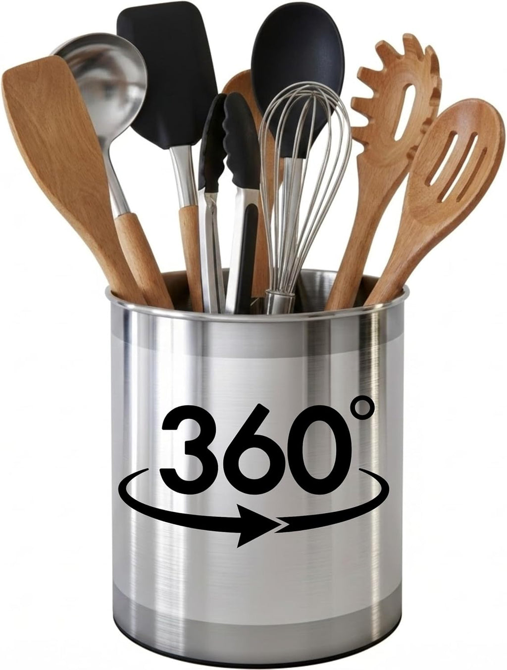 Large Rotating Kitchen Utensil Holder Countertop Caddy