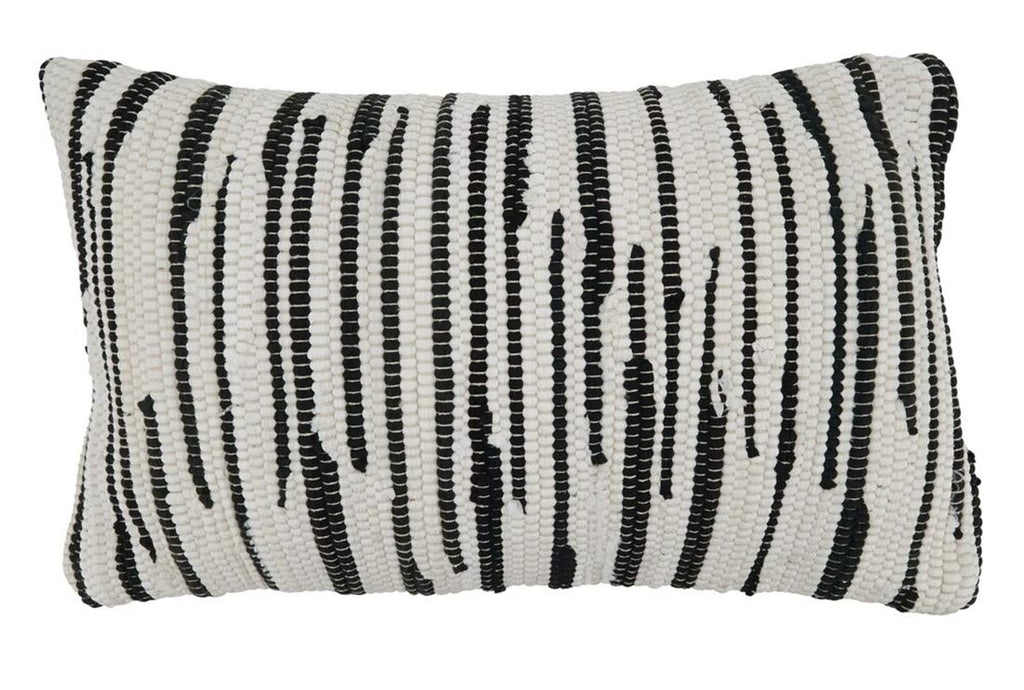 Fennco Styles Unique Chindi Design 100% Cotton Decorative Throw Pillow - Black Accent Pillow for Home, Couch, Living Room and Office Décor