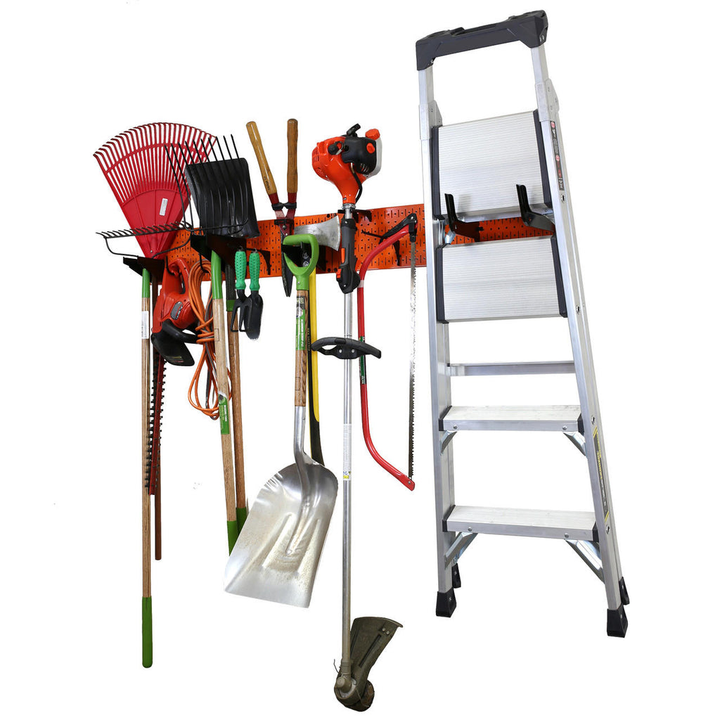 Garage Storage Lawn & Garden Tool Organization Wall Organizer Rack - Pegboard with Accessories