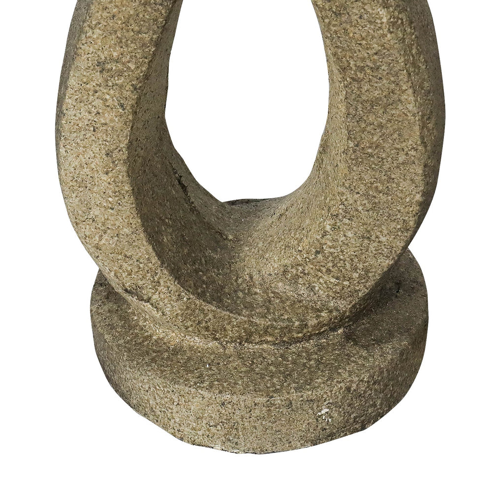 Concrete Contemporary Bird Bath Open Loop 21.8 Inch