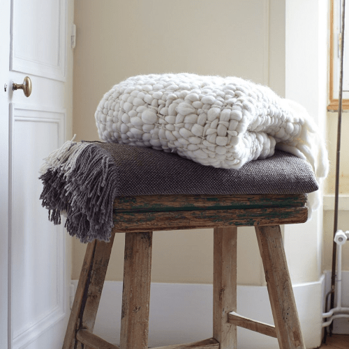 Clouds Chunky Knit Throw Blanket