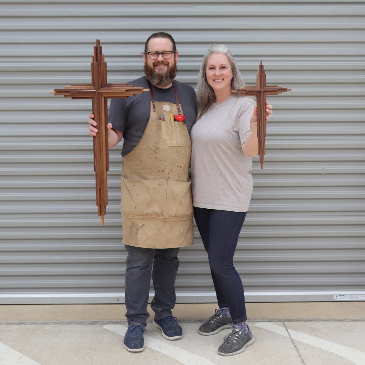 Walnut Layered Cross