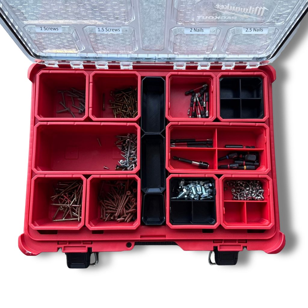 Milwaukee PACKOUT Deep Organizer Rectangle Nesting Bin Set