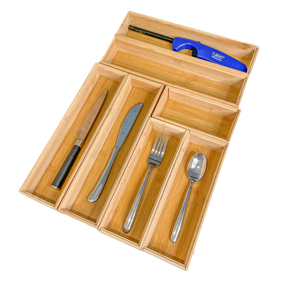 Bamboo Stackable Drawer Organizer