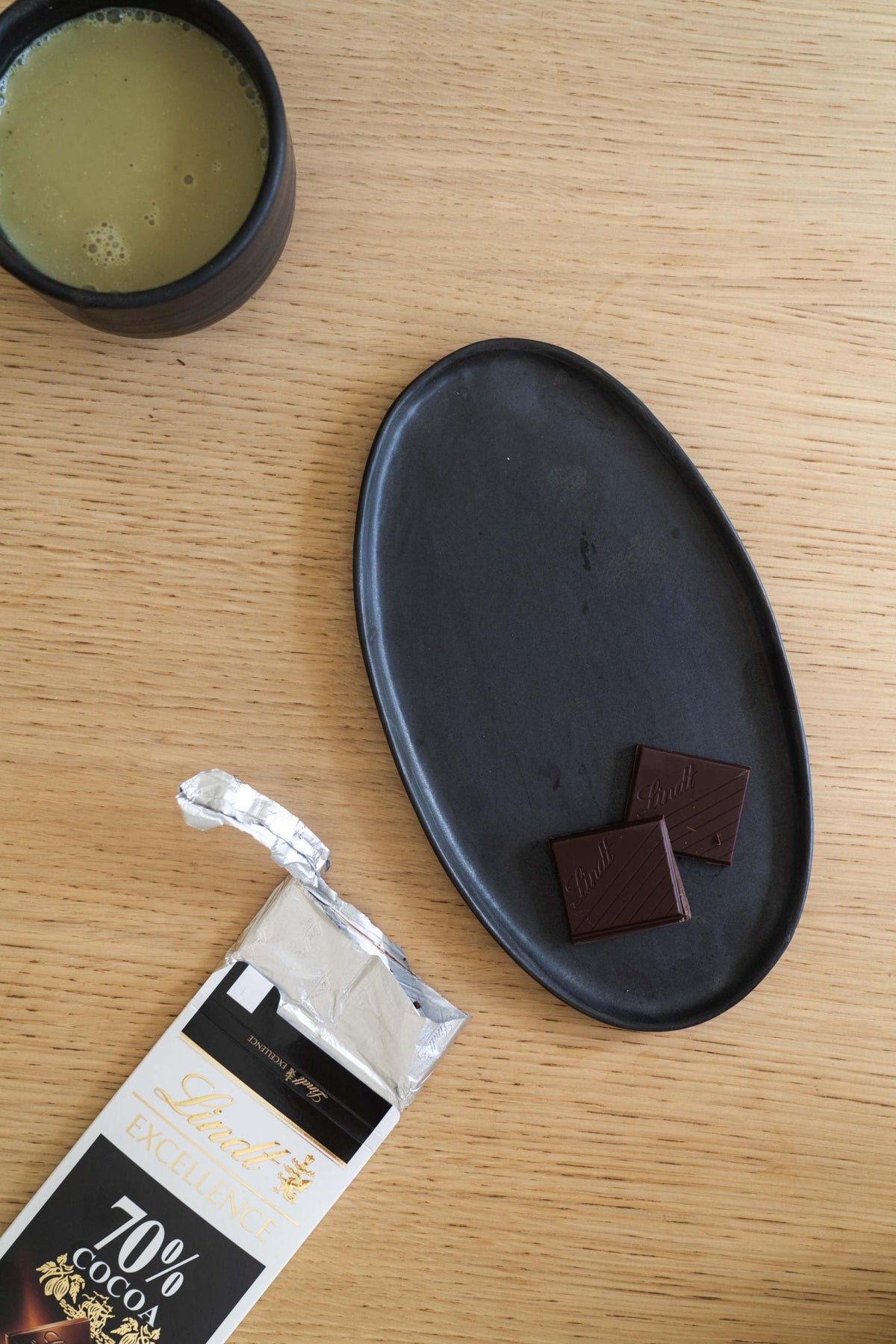 Black Matte Stoneware Oval Serving Platter