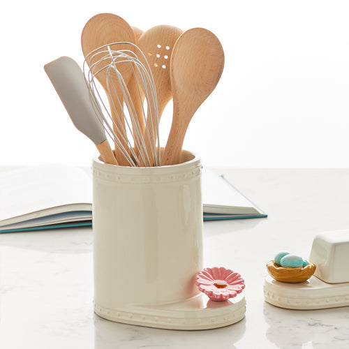 Nora Fleming Base Utensil Crock Pinstripes