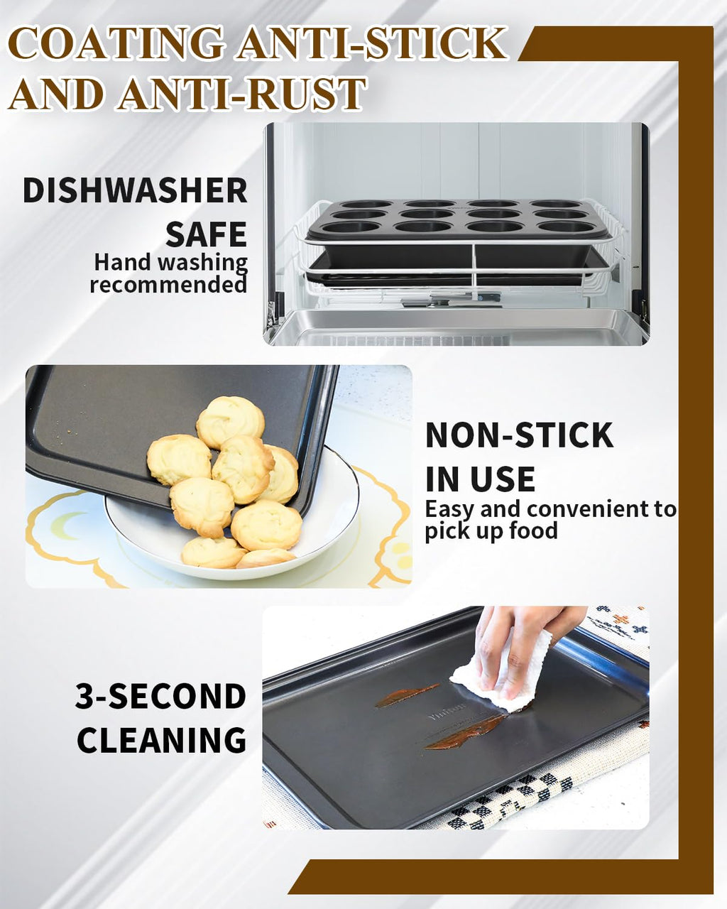 19 Piece Carbon Steel Nonstick Bakeware Set