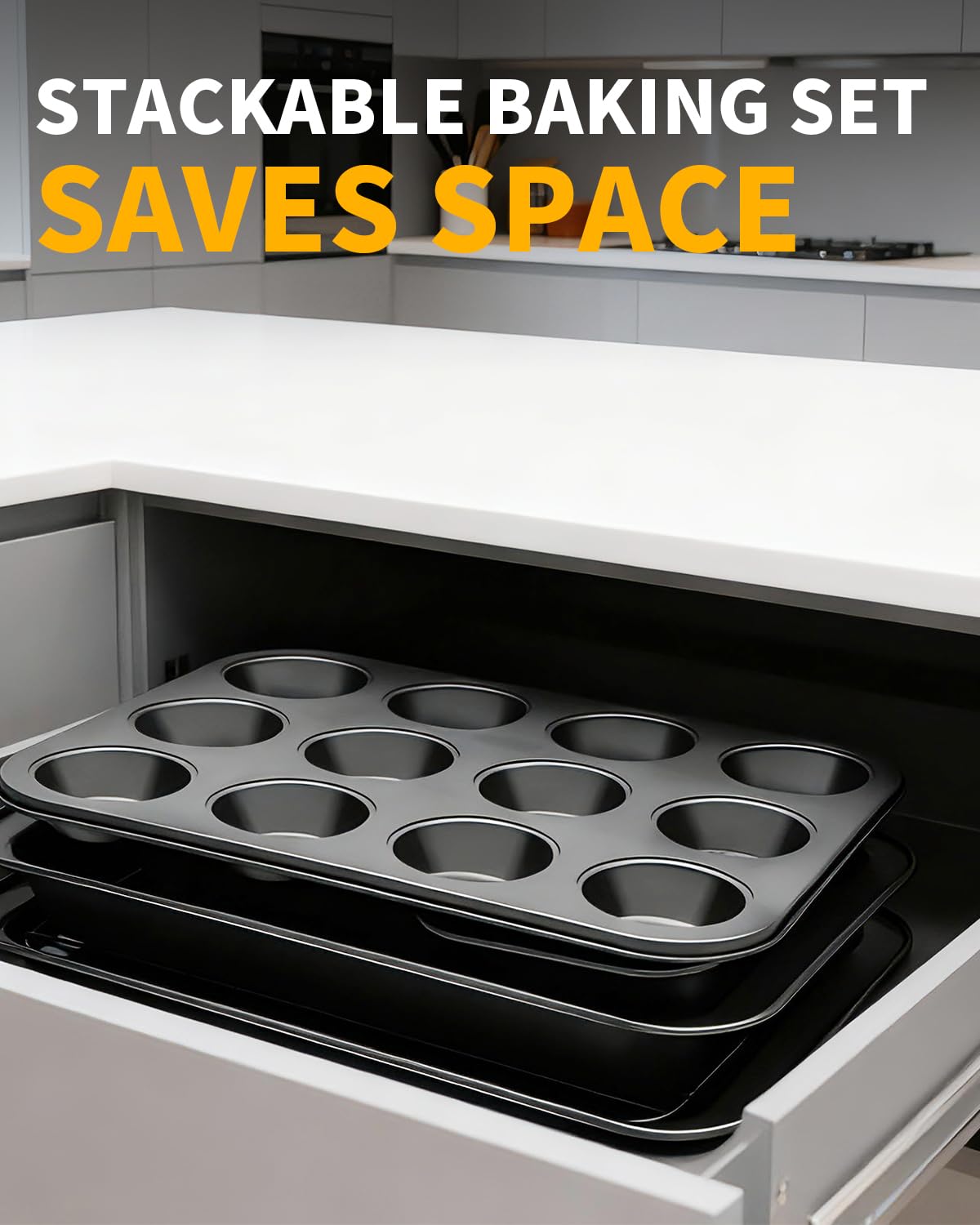 19 Piece Carbon Steel Nonstick Bakeware Set