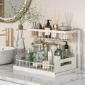 2-Pack Pull-Out Under Sink Storage Shelves White