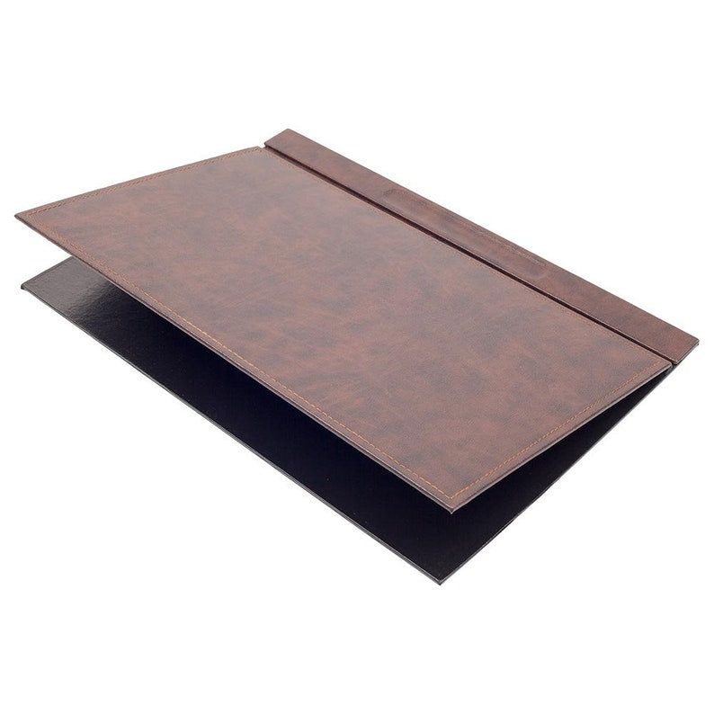 MOOG Leather Desk Set - Double Document Tray- Brown - 10 PCS